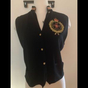 Vintage Jones New York Crested sweater vest.M